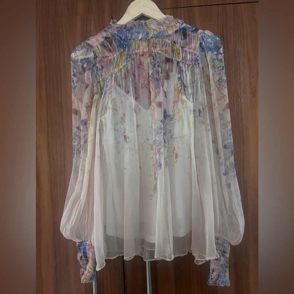 Zimmermann Multicolor Sheer Blouse